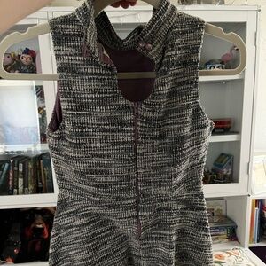 Elegant Purple and Black Women's Dress